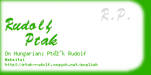 rudolf ptak business card